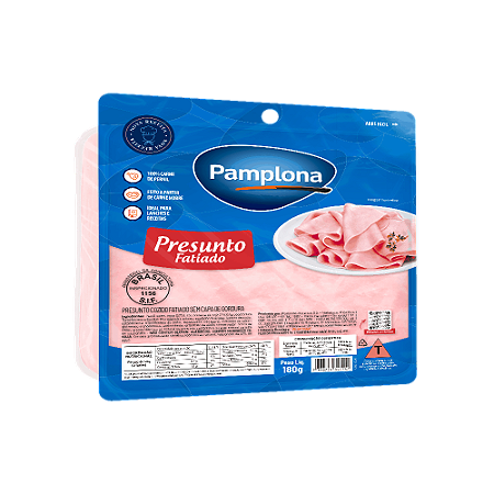 Presunto Cozido Fatiado Pamplona 180g