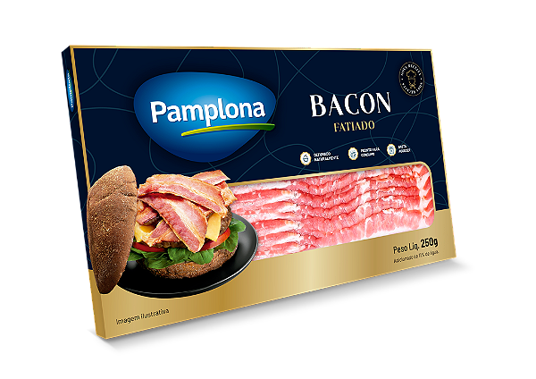 Bacon Defumado Fatiado Pamplona 250g