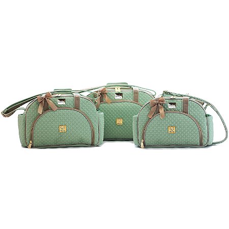 Kit Bolsas Bebe Maternidade Miellu PERSONALIZADO - Linha Pópeti - G, M, P e Trocador