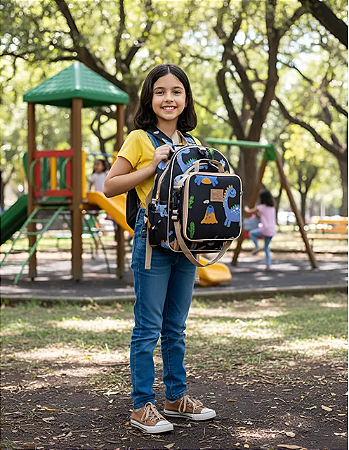 Kit Mochila Infantil - Dinossauro Astronauta