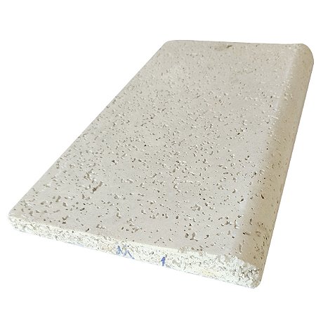 Borda de Piscina Peito de Pombo Textura Italiana, Atérmica e Antiderrapante Branca 40x20x1,5cm / 1 pç