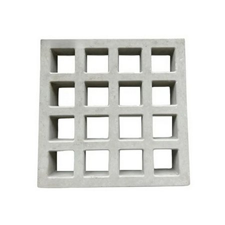 Elemento Vazado Cobogó Reto 16 Furos 39x39x7cm - Concreto Natural - m2