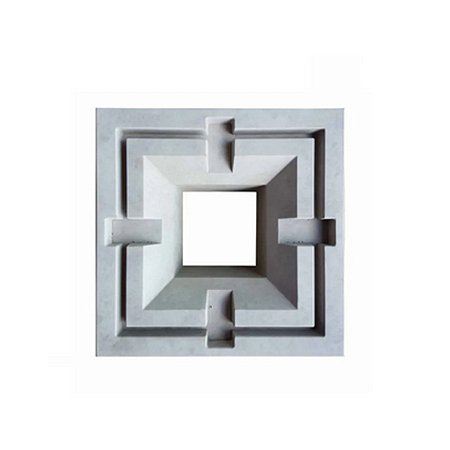 Elemento Vazado Cobogó Quadrados Sobrepostos 30x30x10cm - Concreto Natural / m2