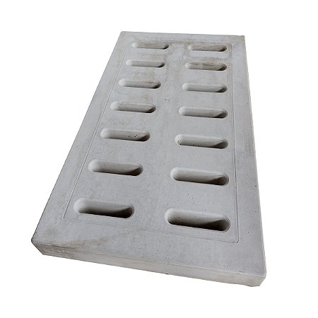 Ralo de Drenagem 14 Furos 75 X 45 X 6 CM - Concreto Natural