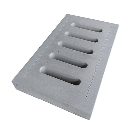 Ralo de Drenagem 5 Furos 49,5 X 30 X 6 CM - Concreto Natural