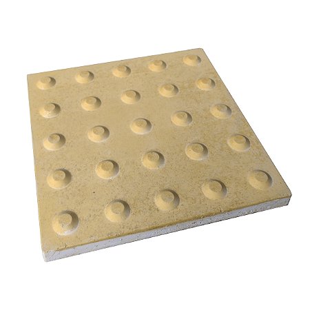Piso Tátil Alerta Amarelo Concreto 25 X 25 X 2 cm / m2