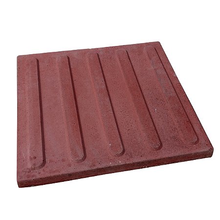Piso Tátil Direcional Vermelho Concreto 40 X 40 X 3 cm / m2