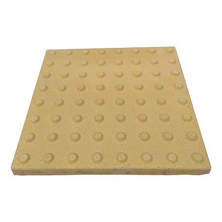 Piso Tátil Alerta Amarelo Concreto 40 X 40 X 3 cm / m2