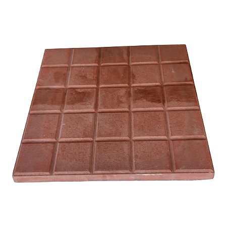 Piso Antiderrapante 25 dados 20 X 20 X 1,8 cm - Vermelho / m2