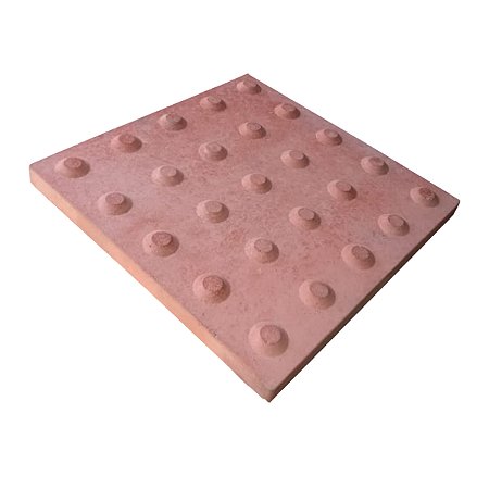 Piso Tátil Alerta Vermelho Concreto 25 X 25 X 2 cm / m2
