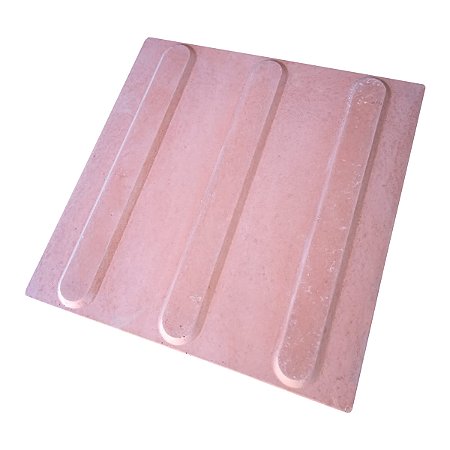 Piso Tátil Direcional Vermelho Concreto 25 X 25 X 2 cm / m2