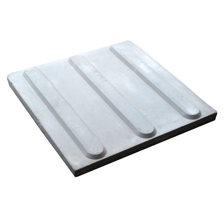 Piso Tátil Direcional Cinza Concreto 25 X 25 X 2 cm / m2