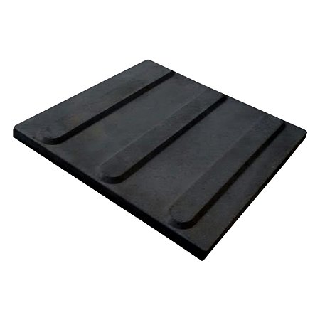 Piso Tátil Direcional Preto Concreto 25 X 25 X 2 cm / m2