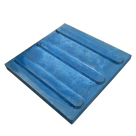 Piso Tátil Direcional Azul Concreto 25 X 25 X 2 cm / m2