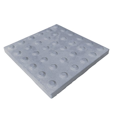 Piso Tátil Alerta Cinza Concreto 30 X 30 X 2,5 cm / m2