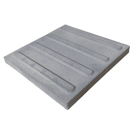 Piso Tátil Direcional Cinza Concreto 30 X 30 X 2,5 cm / m2