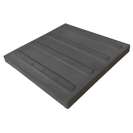 Piso Tátil Direcional Preto Concreto 30 X 30 X 2,5 cm / m2