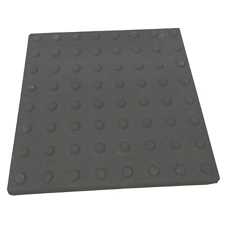 Piso Tátil Alerta Preto Concreto 40 X 40 X 3 cm / m2