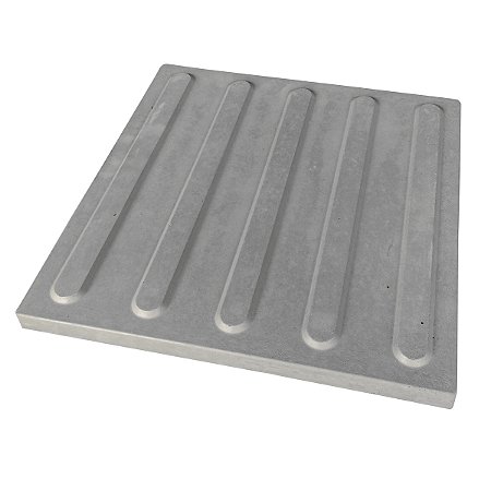 Piso Tátil Direcional Cinza Concreto 40 X 40 X 3 cm / m2