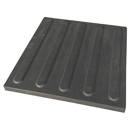 Piso Tátil Direcional Preto Concreto 40 X 40 X 3 cm / m2