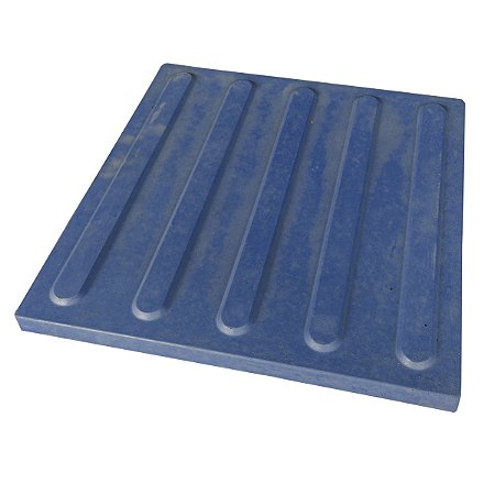 Piso Tátil Direcional Azul Concreto 40 X 40 X 3 cm / m2