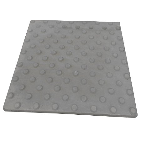Piso Tátil Alerta Cinza Concreto 45 X 45 X 3 cm / m2