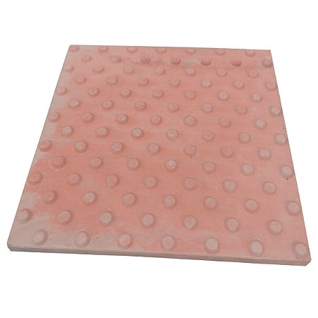 Piso Tátil Alerta Vermelho Concreto 45 X 45 X 3 cm / m2