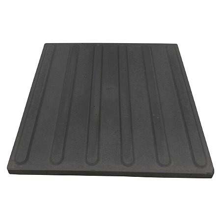 Piso Tátil Direcional Preto Concreto 45 X 45 X 3 cm / m2