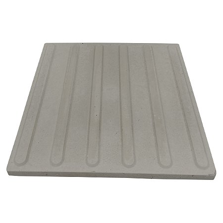 Piso Tátil Direcional Cinza Concreto 45 X 45 X 3 cm / m2