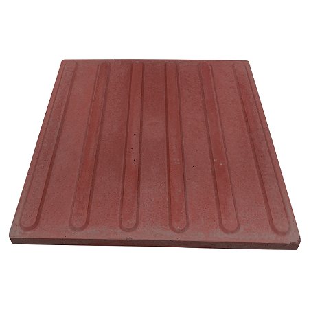 Piso Tátil Direcional Vermelho Concreto 45 X 45 X 3 cm / m2