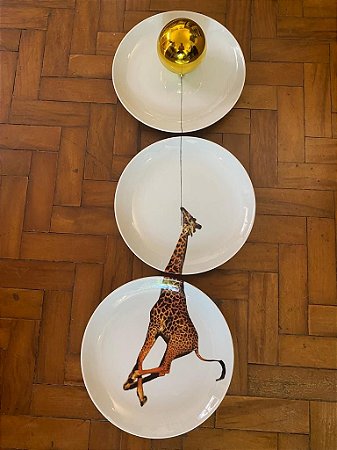 Cj. de 3 pratos 27cm - Girafa