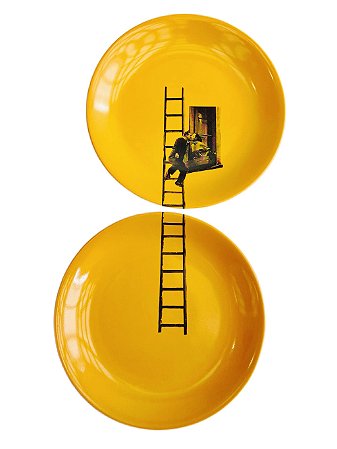 Conjunto de 2 pratos 19cm Ocre - O beijo