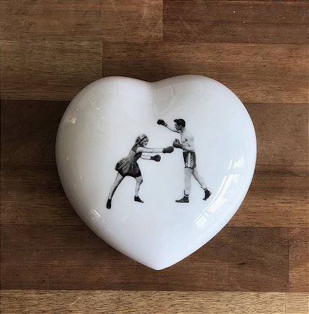 Coraçao porcelana - Boxe