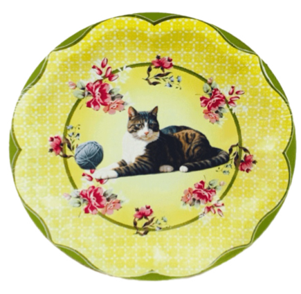 Azulejo Redondo 19cm Gato