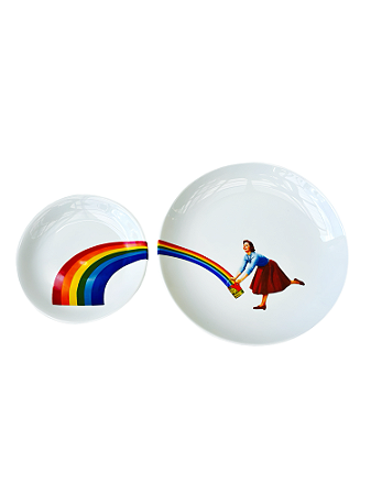 Conjunto de Pratos Arco Iris