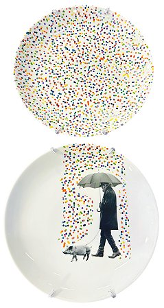 Conjunto de Pratos Chuva de confetti