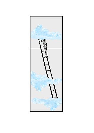 Painel Brincando nas nuvens -  Escada