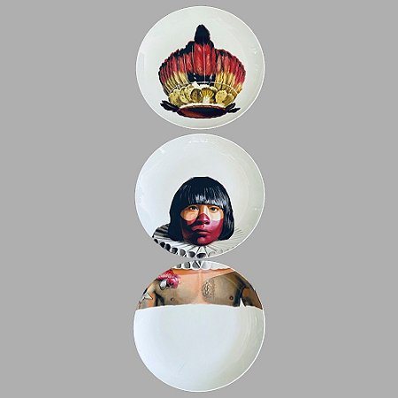Conjunto de pratos Indio