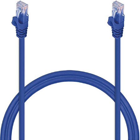 Cabo De Rede 3m Ethernet Rj45 Lan Cat5 Azul 3 Metros Reforçado