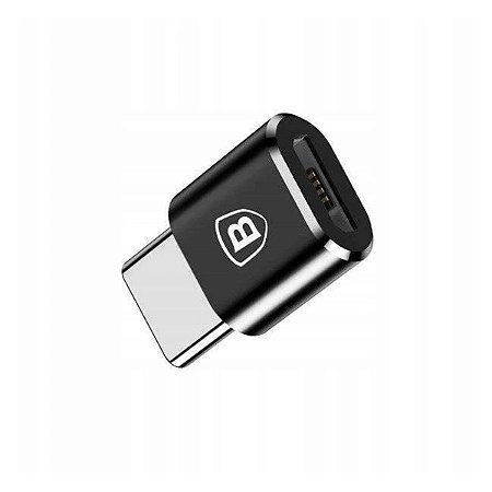 Adaptador Baseus Micro USB Para Tipo C 480Mbps Preto