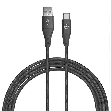 Cabo Tipo C 1,2 Metros Hard Cable iWill 480mbps Preto