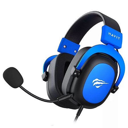 Fone De Ouvido Headset Gamer Havit H2002d Azul e Preto