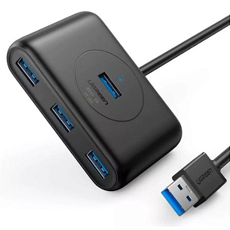 Hub Adaptador USB 3.0 Ugreen Para 4* USB 1 Metro  Preto