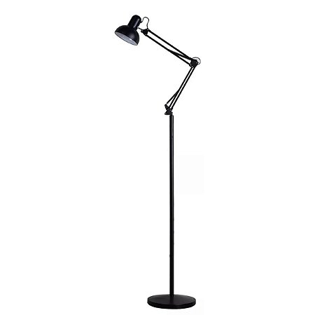 Luminária Pedestal De Chão DAPON com braço articulado AT930 Preta