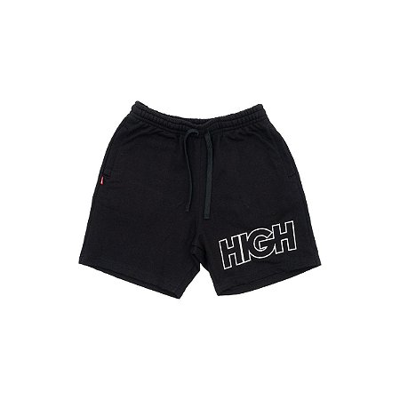 Sweat Shorts High Company Outline Logo Black - So High Skate & Urban Shop