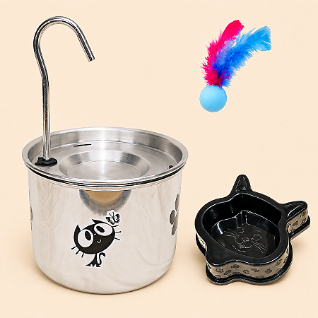 Bebedouro para Gatos em Alumínio 2 Litros | DM Pets