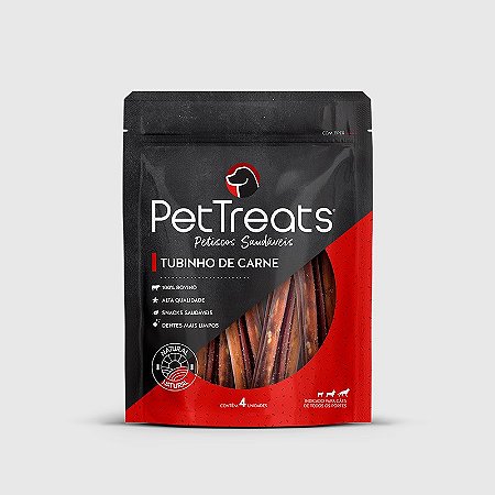 Petisco Natural para Cães Tubinho de Carne 4UN PetTreats