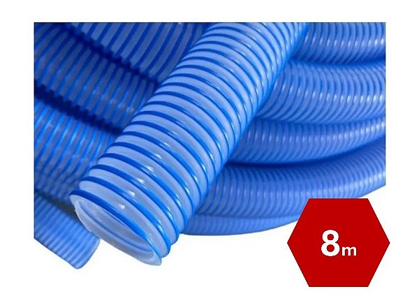 Mangueira 8 metros Siliconada Reforçada Flutuante - 1.1/2" (38mm)