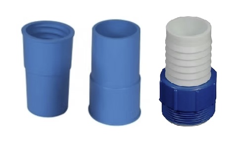 Kit 2 Ponteira + Adaptador Para Mangueira de Piscina - 38mm (1.1/2") Conexão