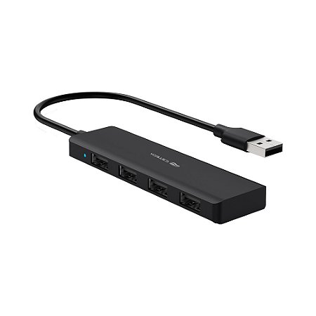 Hub USB 2.0 4 Portas HU-230BK Preto C3- Tech